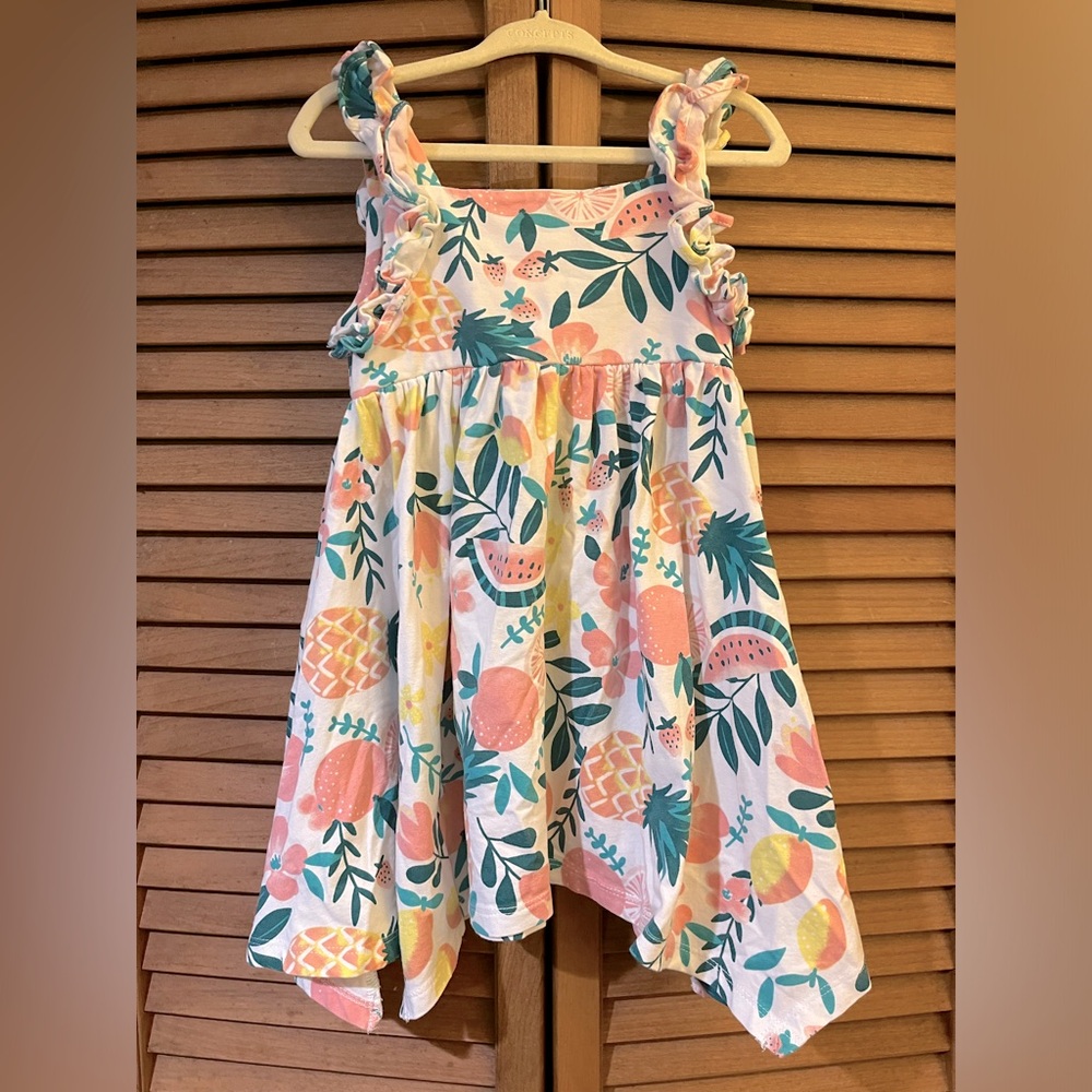 🔴TOMMY BAHAMA | Sleeveless Dress | White Green Yellow & Peach